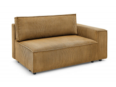 Chauffeuse 2 places avec accoudoir pour canapé modulable NIHAD tissu velours côtelé