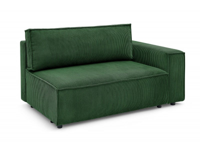 Chauffeuse 2 places avec accoudoir pour canapé modulable NIHAD tissu velours côtelé
