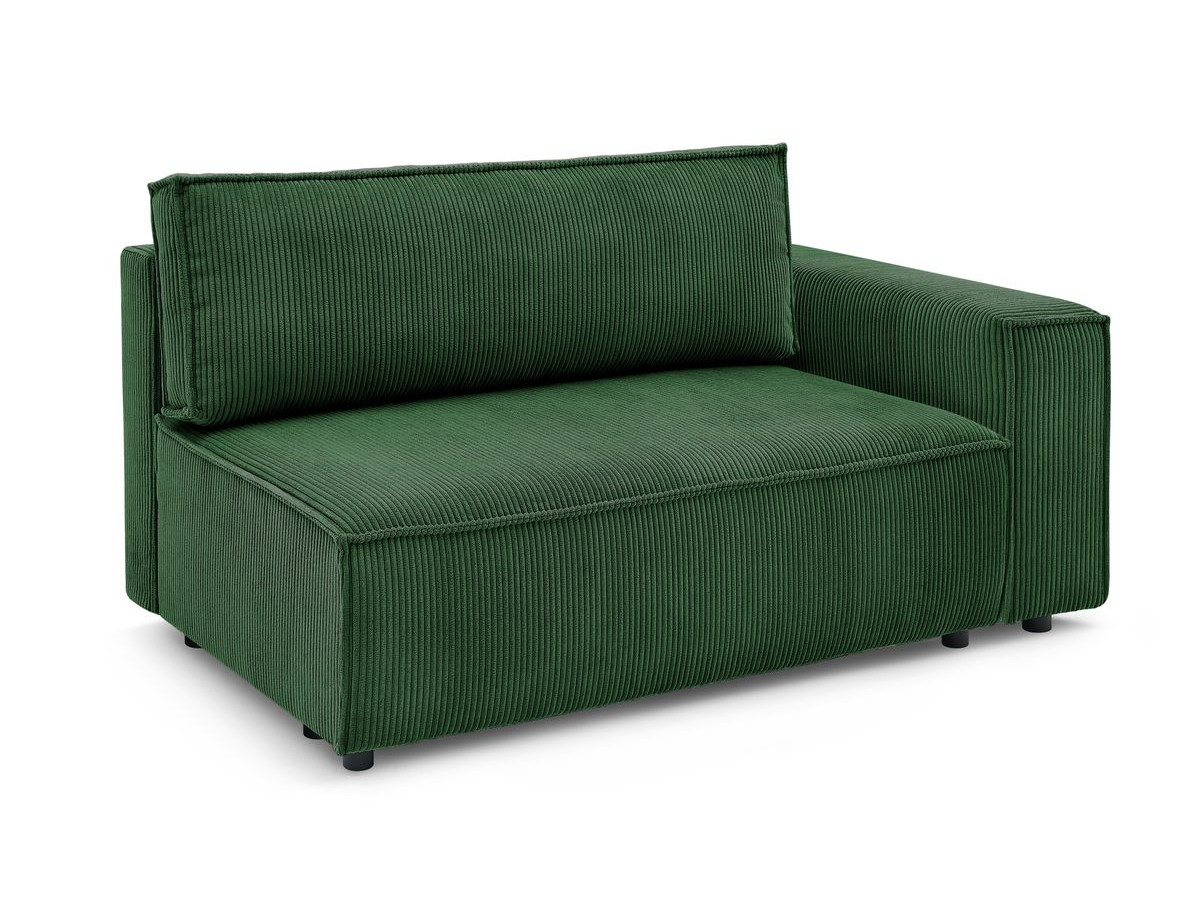 Chauffeuse 2 places avec accoudoir pour canapé modulable NIHAD tissu velours côtelé