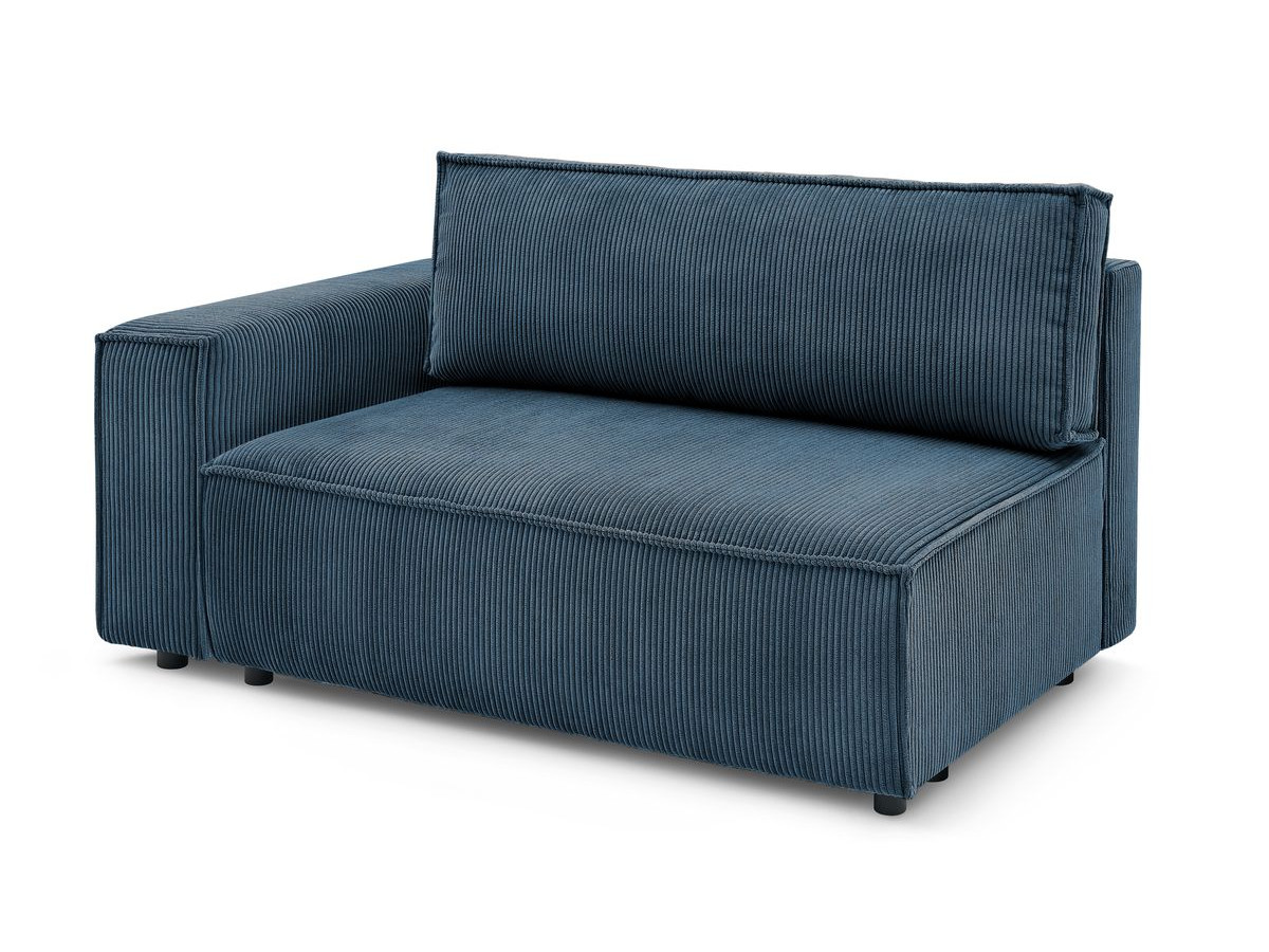 Chauffeuse 2 places avec accoudoir pour canapé modulable NIHAD tissu velours côtelé