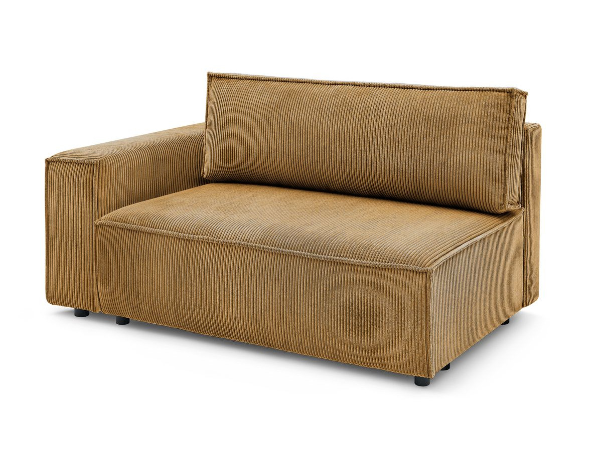 Chauffeuse 2 places avec accoudoir pour canapé modulable NIHAD tissu velours côtelé