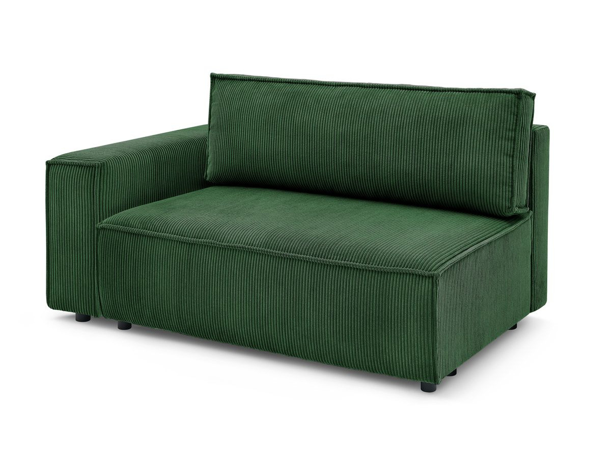 Chauffeuse 2 places avec accoudoir pour canapé modulable NIHAD tissu velours côtelé