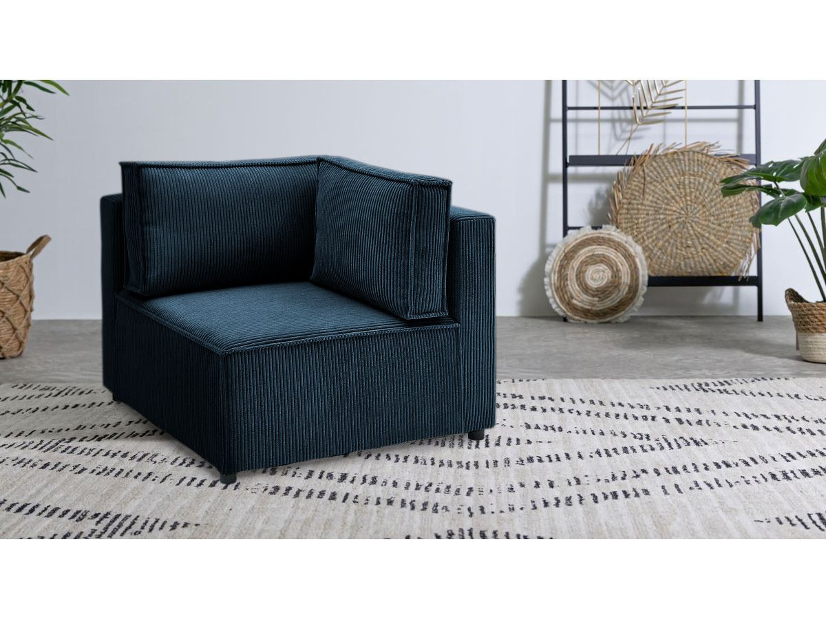 Angle pour canapé modulable NIHAD tissu velours côtelé