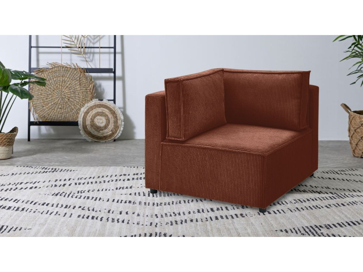 Angle pour canapé modulable NIHAD tissu velours côtelé