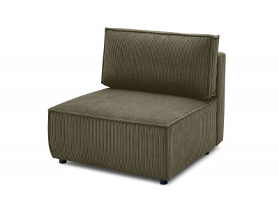 Chauffeuse 1 place pour canapé modulable NIHAD tissu velours côtelé