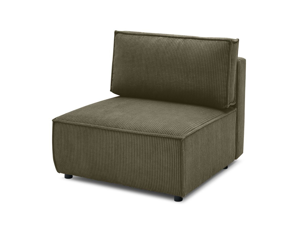 Chauffeuse 1 place pour canapé modulable NIHAD tissu velours côtelé