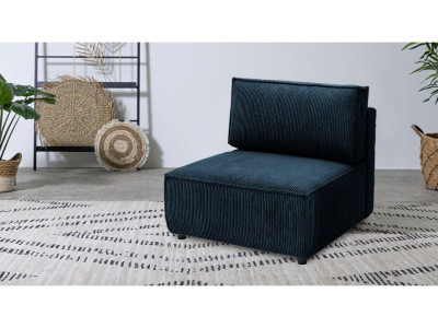 Chauffeuse 1 place pour canapé modulable NIHAD tissu velours côtelé