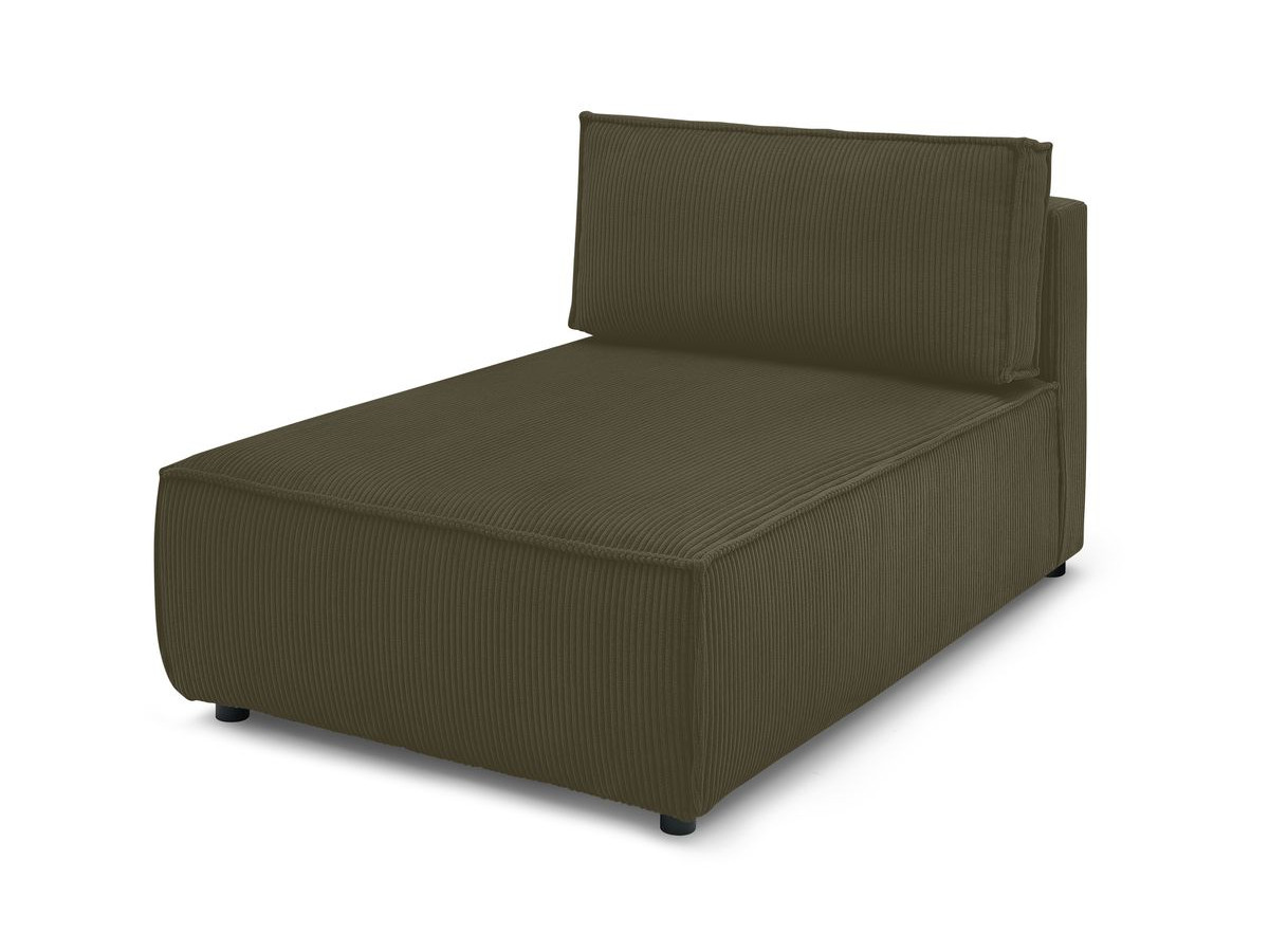 Chaise longue zonder armleuningen voor modulaire NIHAD-bank in corduroystof