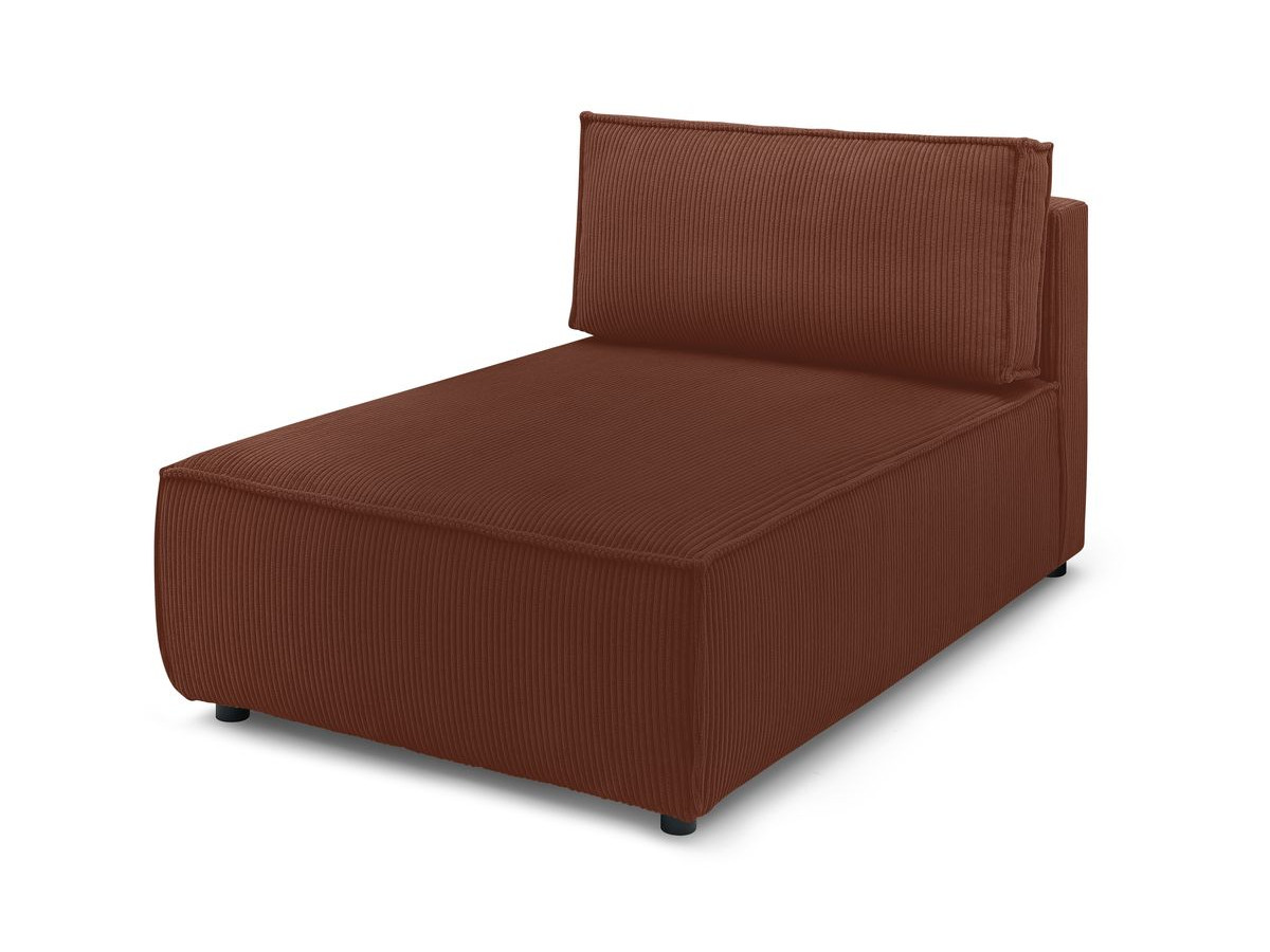 Chaise longue zonder armleuningen voor modulaire NIHAD-bank in corduroystof
