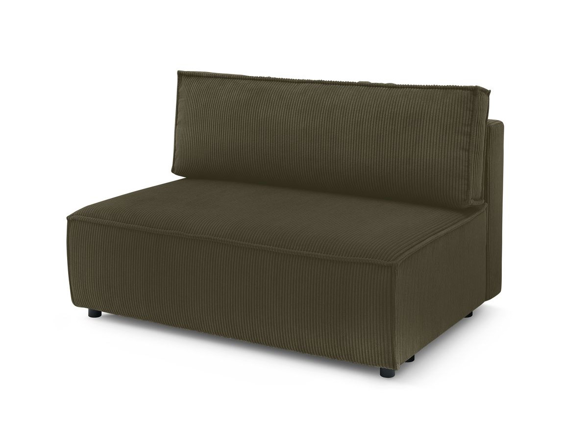 Chauffeuse 2 places sans accoudoir pour canapé modulable NIHAD tissu velours côtelé