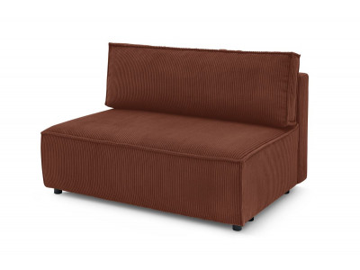 Chauffeuse 2 places sans accoudoir pour canapé modulable NIHAD tissu velours côtelé