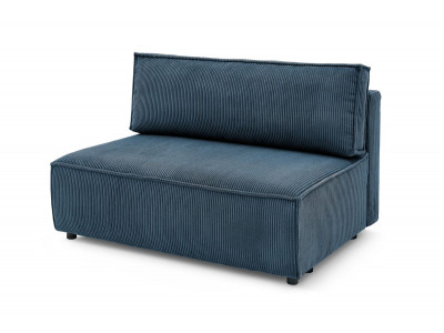 Chauffeuse 2 places sans accoudoir pour canapé modulable NIHAD tissu velours côtelé