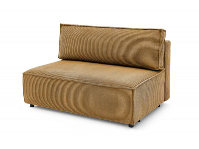 Chauffeuse 2 places sans accoudoir pour canapé modulable NIHAD tissu velours côtelé