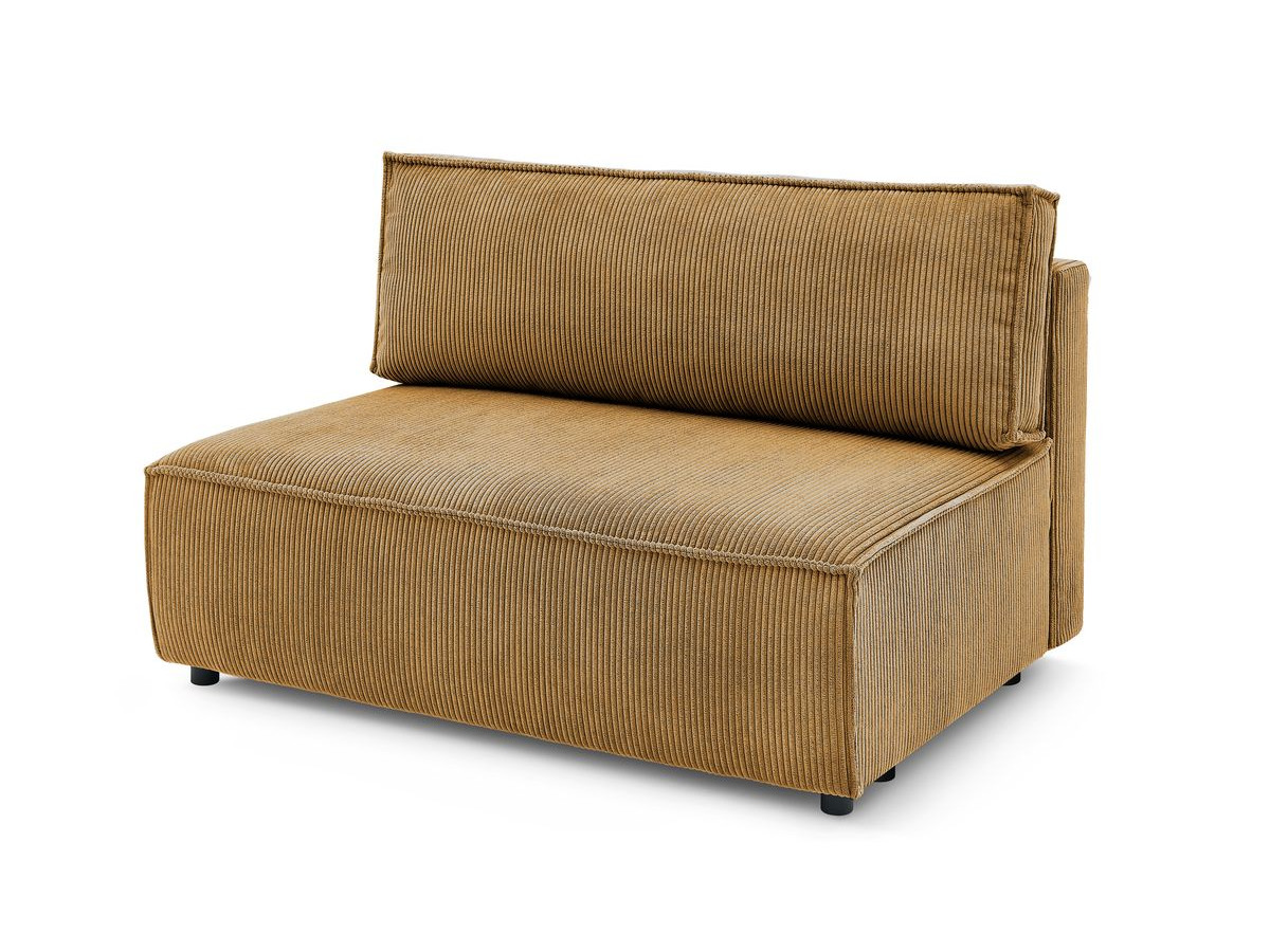 Chauffeuse 2 places sans accoudoir pour canapé modulable NIHAD tissu velours côtelé