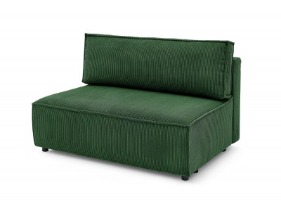 Chauffeuse 2 places sans accoudoir pour canapé modulable NIHAD tissu velours côtelé