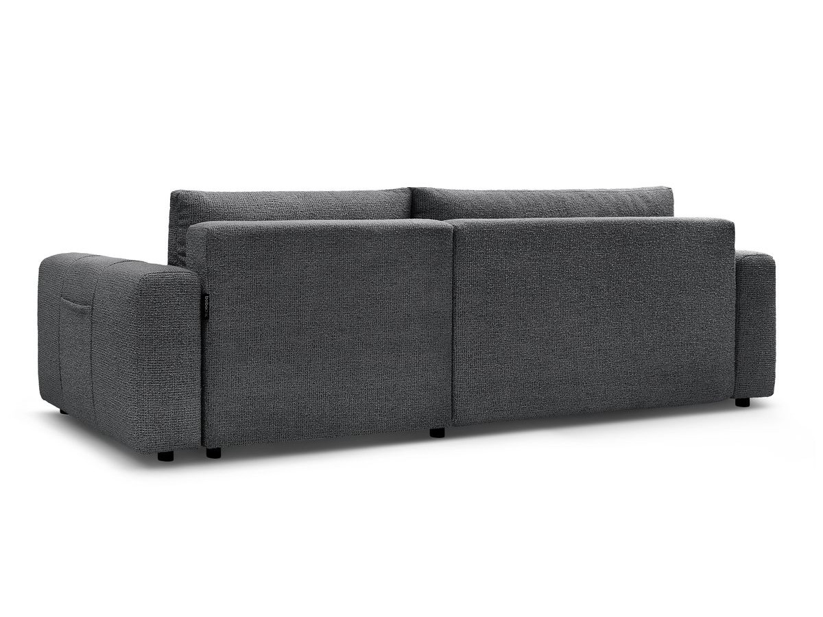 Canapé d'angle réversible convertible coffre ARSENE avec pouf