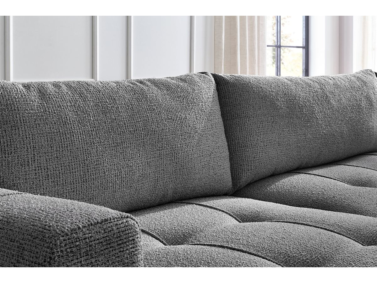 Canapé d'angle réversible convertible coffre ARSENE avec pouf
