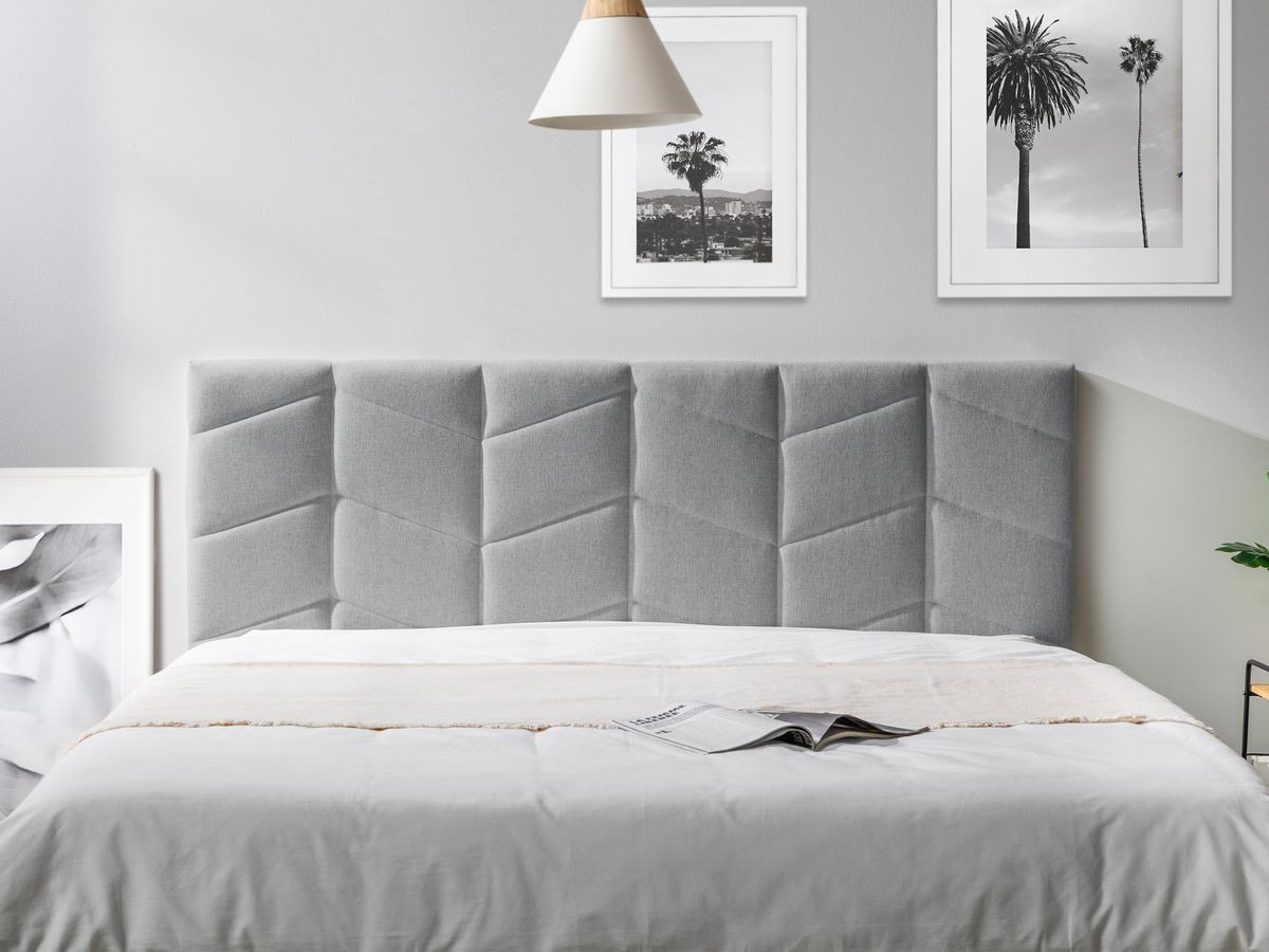 Tête de lit BELLEVILLE gris clair
