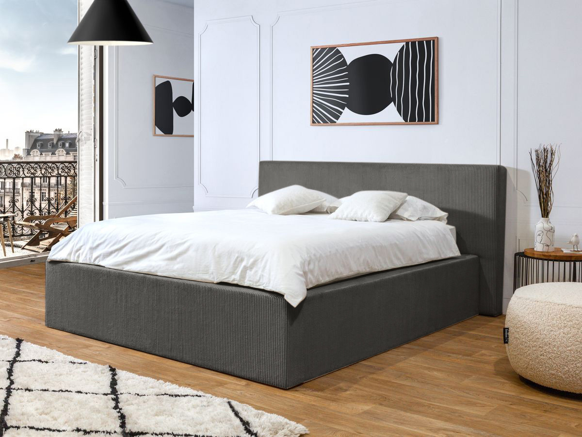 Lit coffre NIHAD rangement XL