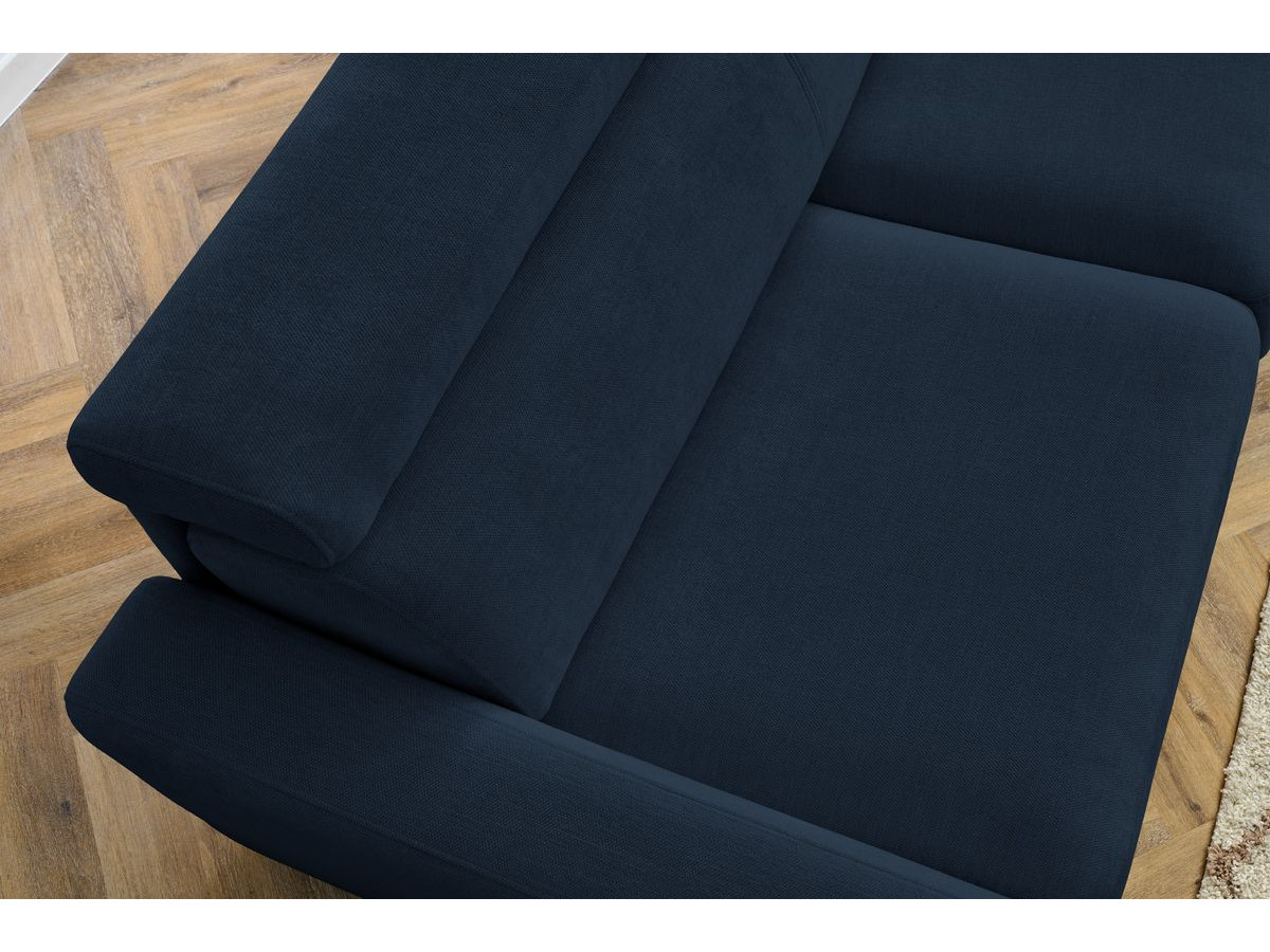 Canapé droit convertible MONACO ouverture express tissu lisse