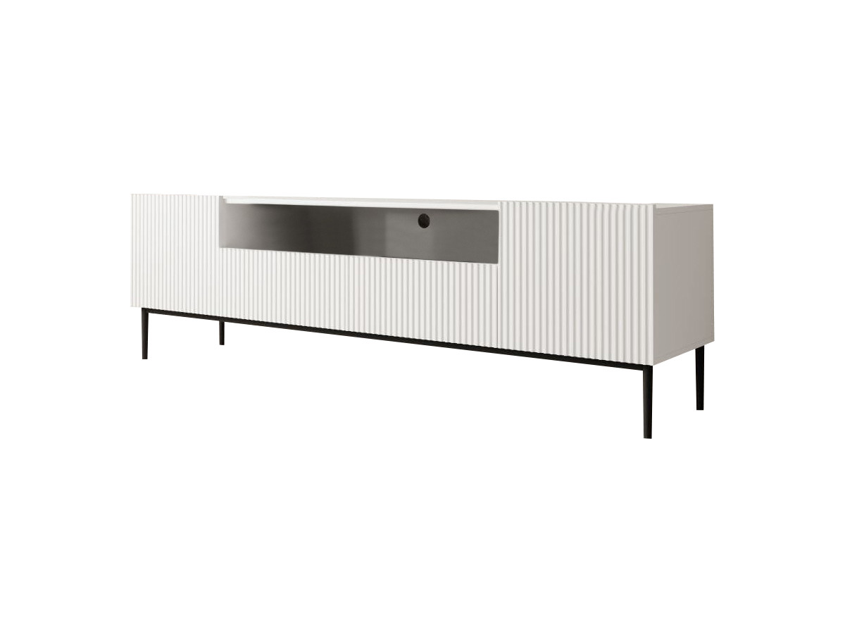KASHA 200 cm tv-meubel met nis Zwarte poten