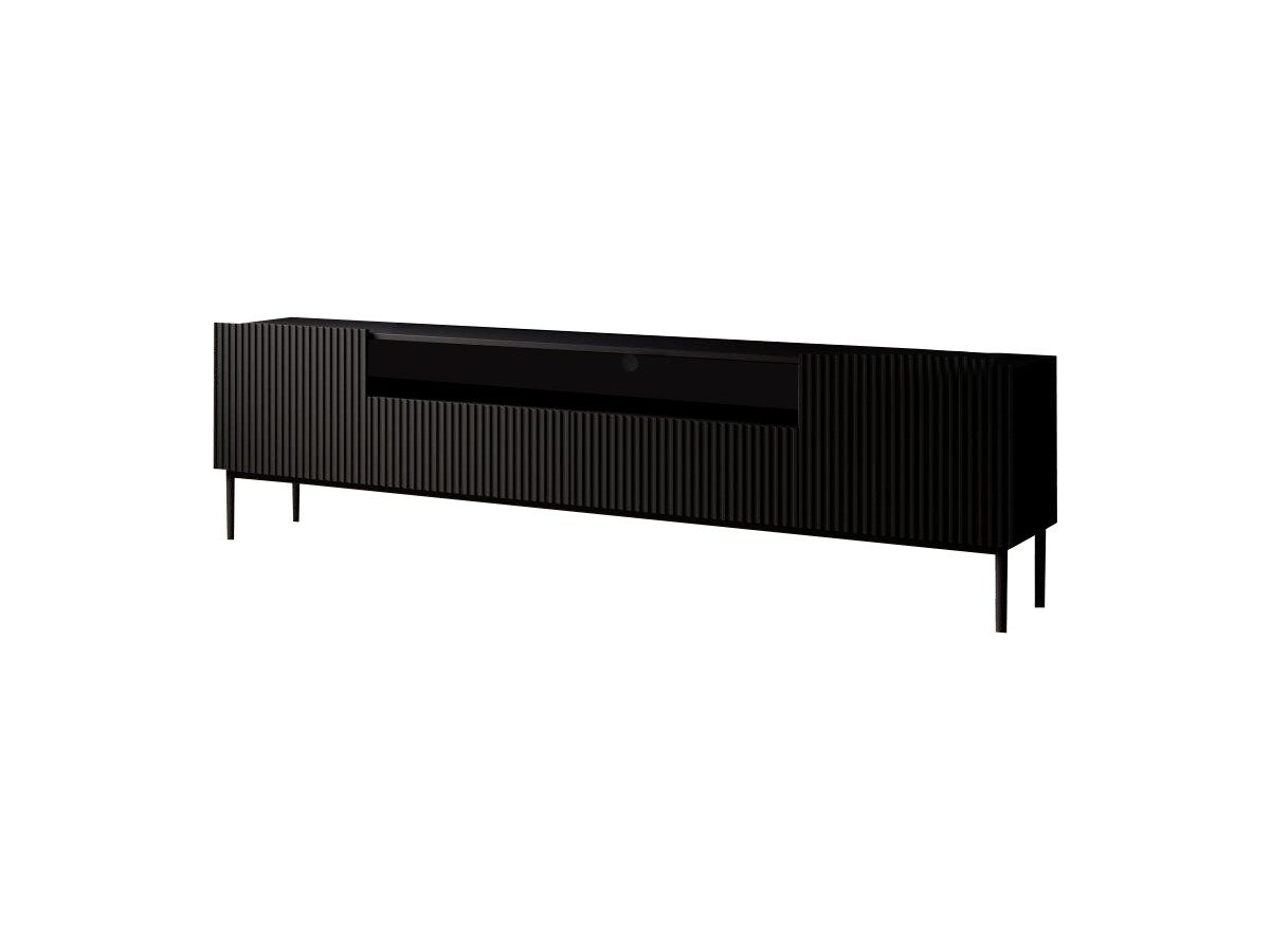 KASHA 200 cm tv-meubel met nis Zwarte poten