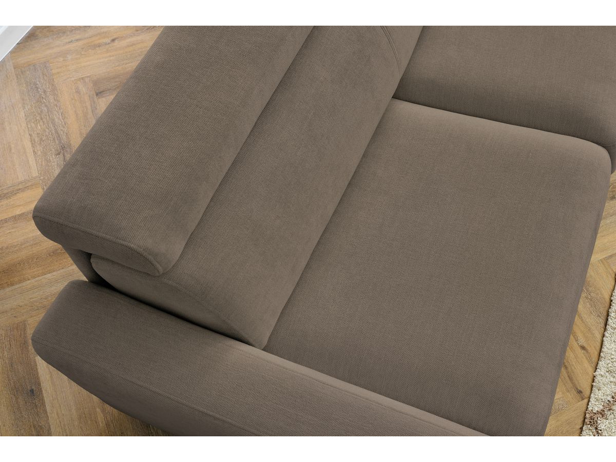 Canapé droit convertible MONACO ouverture express tissu lisse