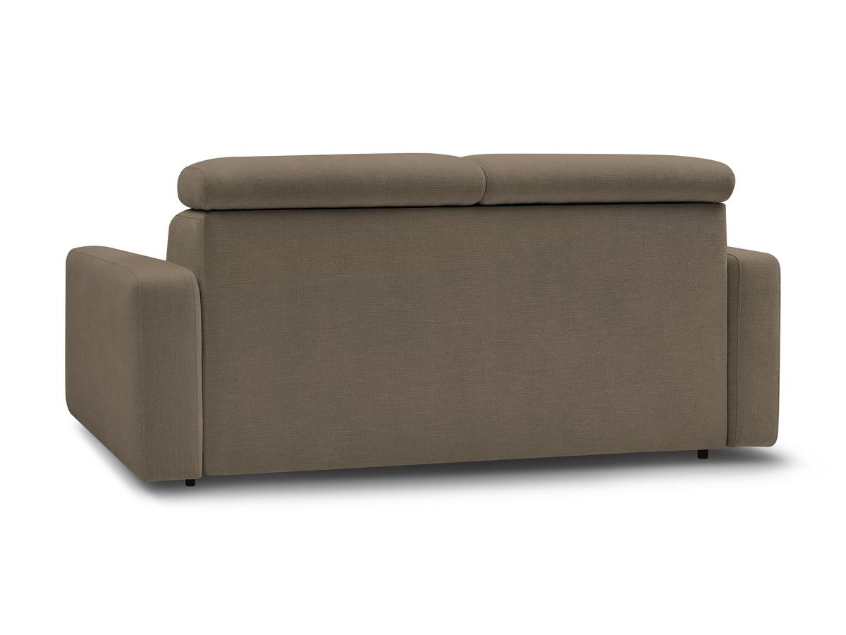 Canapé droit convertible MONACO ouverture express tissu lisse