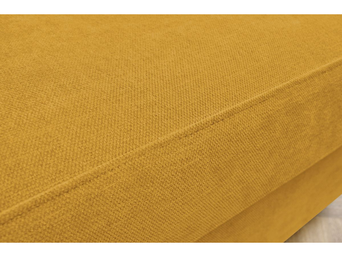 Canapé droit convertible MONACO ouverture express tissu lisse