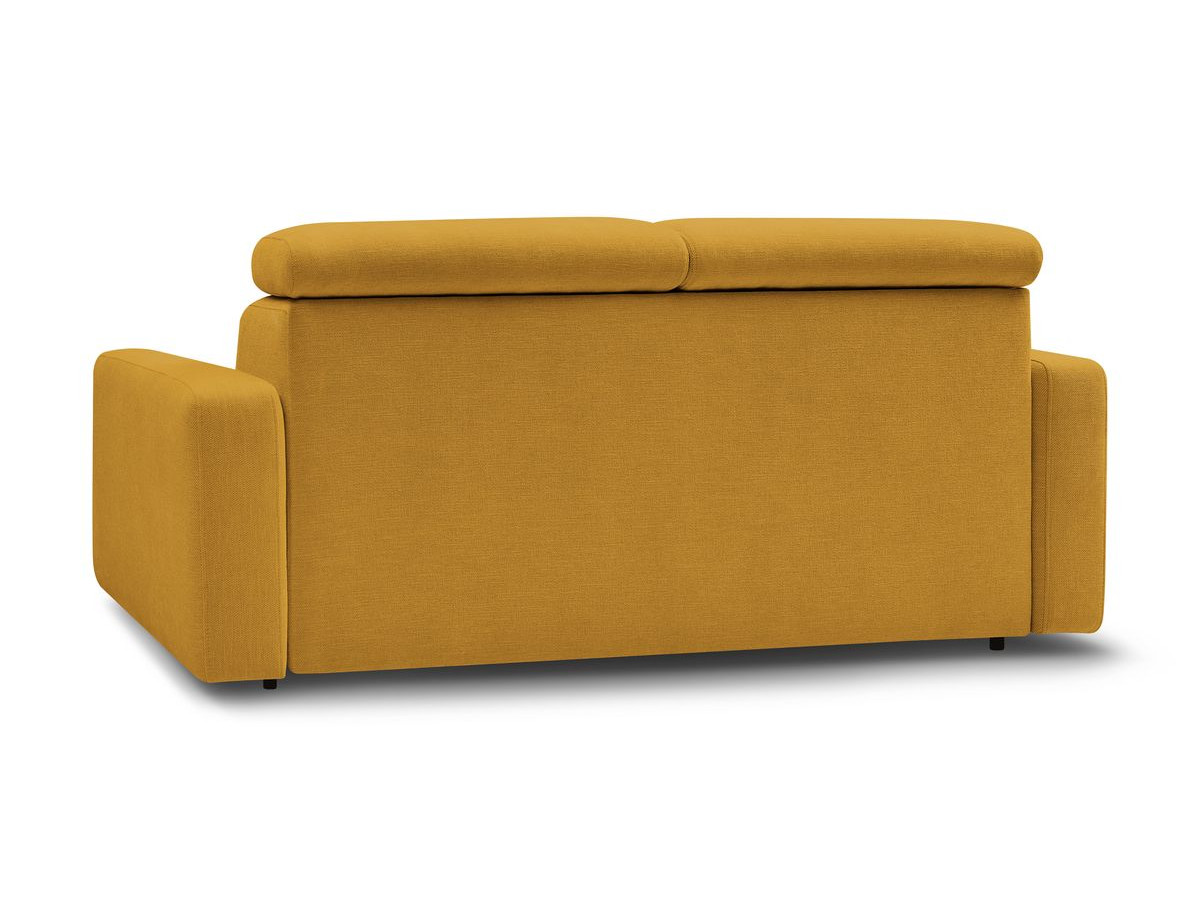Canapé droit convertible MONACO ouverture express tissu lisse