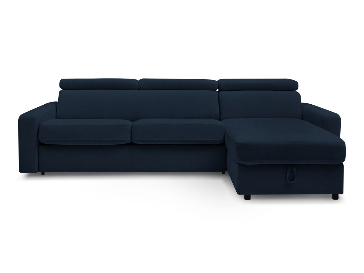 Canapé d'angle réversible convertible coffre MONACO tissu lisse