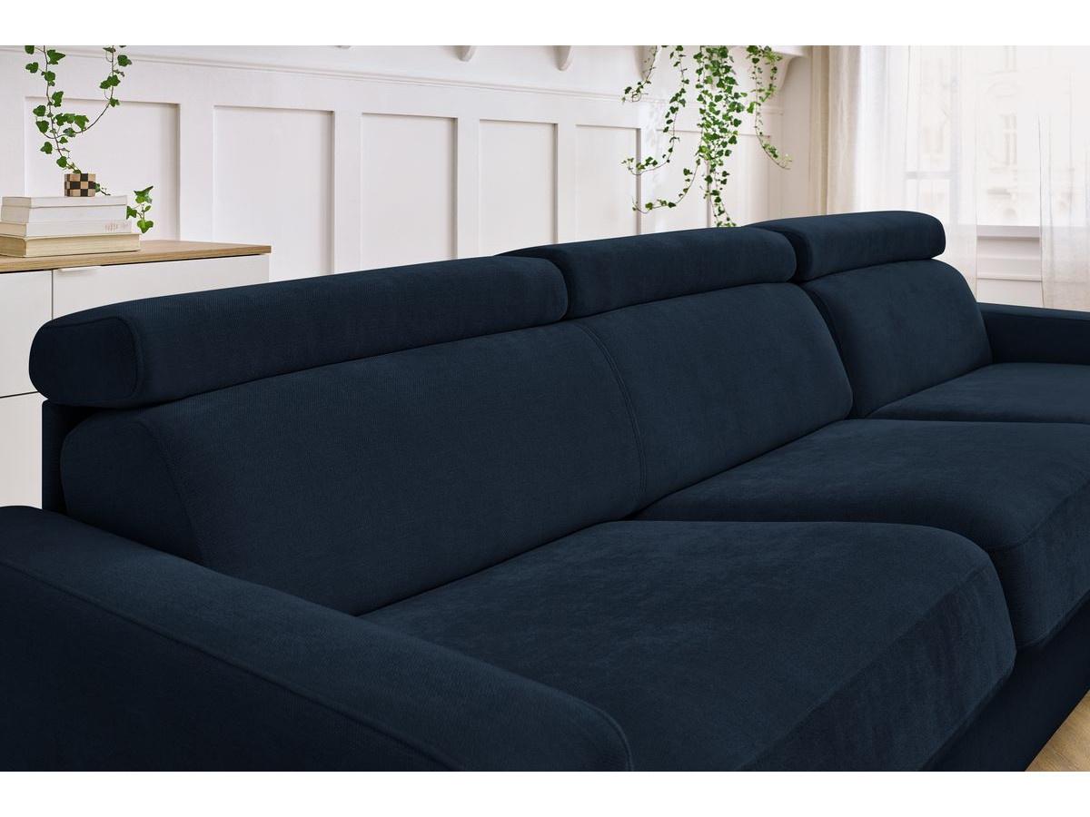 Canapé d'angle réversible convertible coffre MONACO tissu lisse