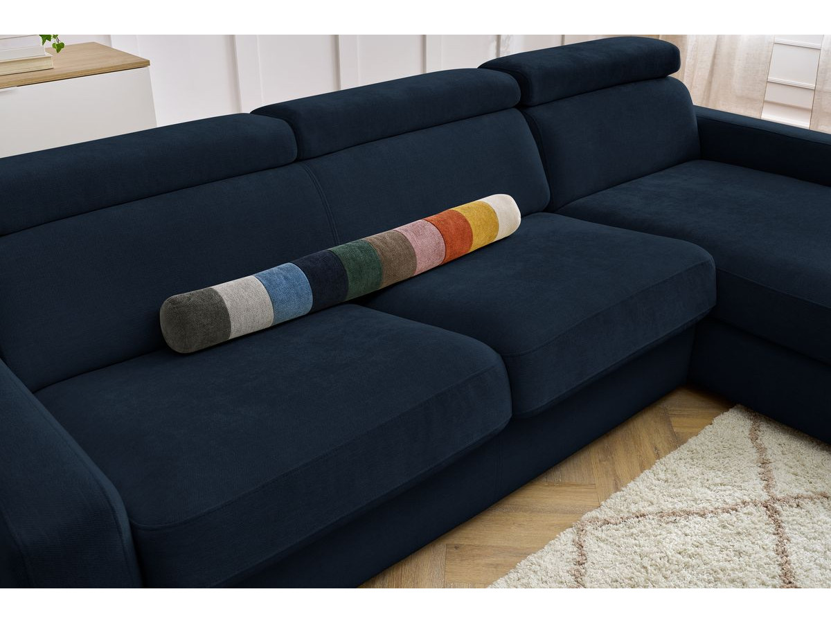Canapé d'angle réversible convertible coffre MONACO tissu lisse