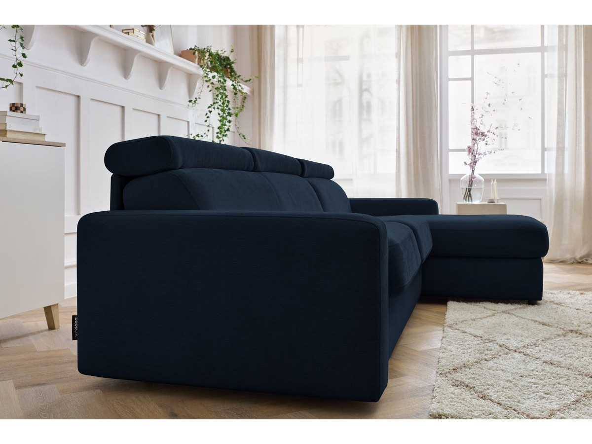 Canapé d'angle réversible convertible coffre MONACO tissu lisse