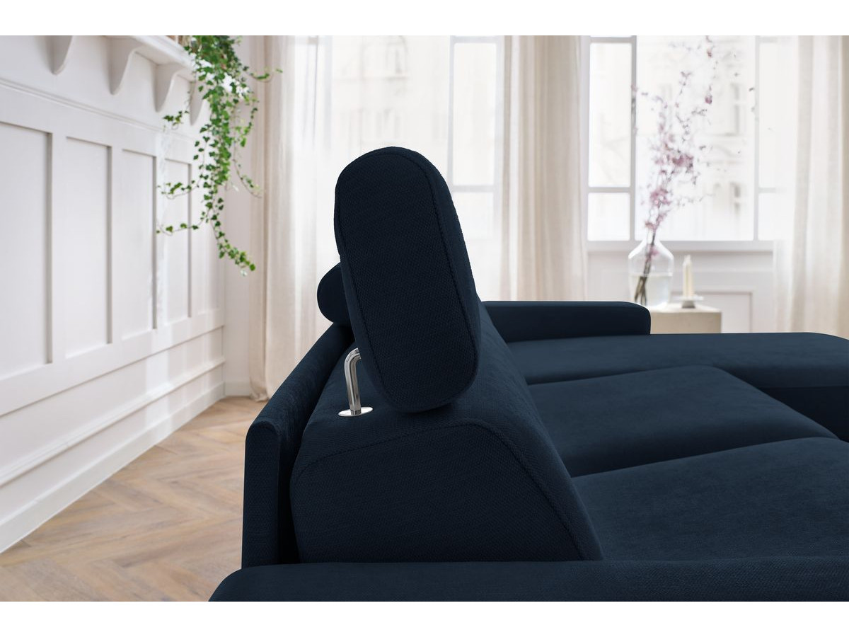 Canapé d'angle réversible convertible coffre MONACO tissu lisse
