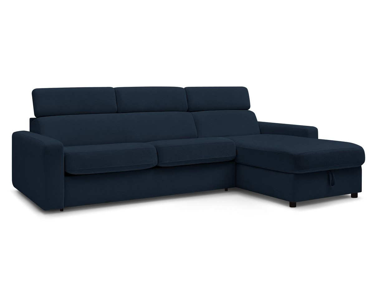 Canapé d'angle réversible convertible coffre MONACO tissu lisse