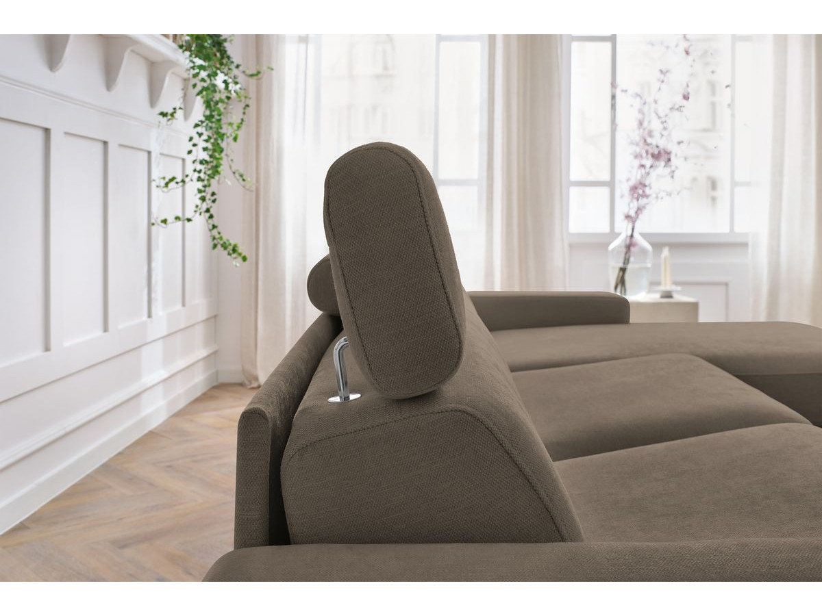 Canapé d'angle réversible convertible coffre MONACO tissu lisse
