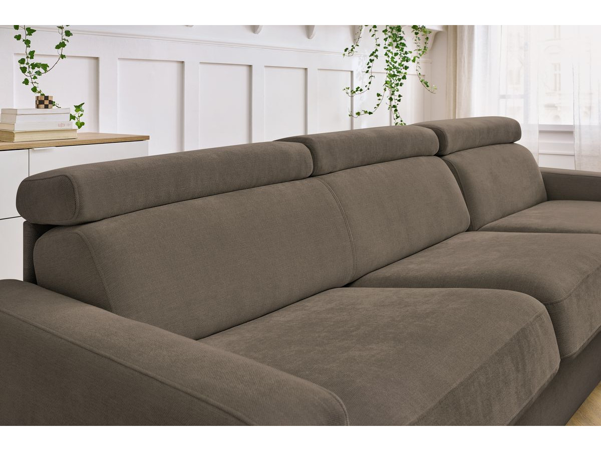 Canapé d'angle réversible convertible coffre MONACO tissu lisse