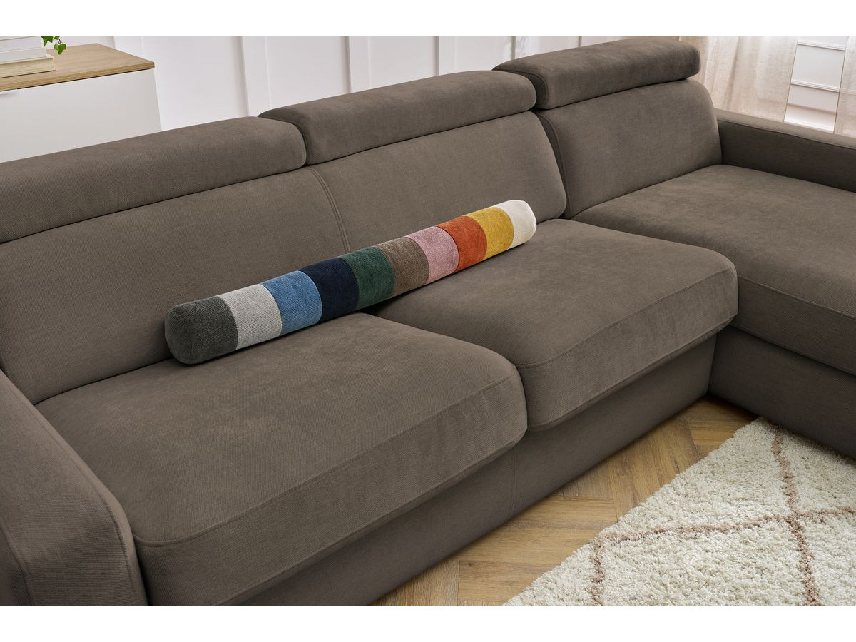 Canapé d'angle réversible convertible coffre MONACO tissu lisse