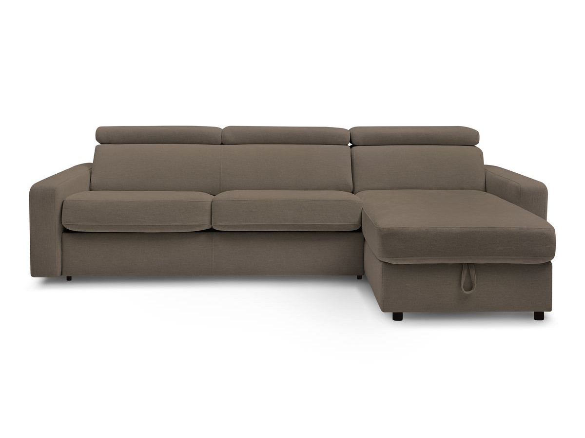 Canapé d'angle réversible convertible coffre MONACO tissu lisse