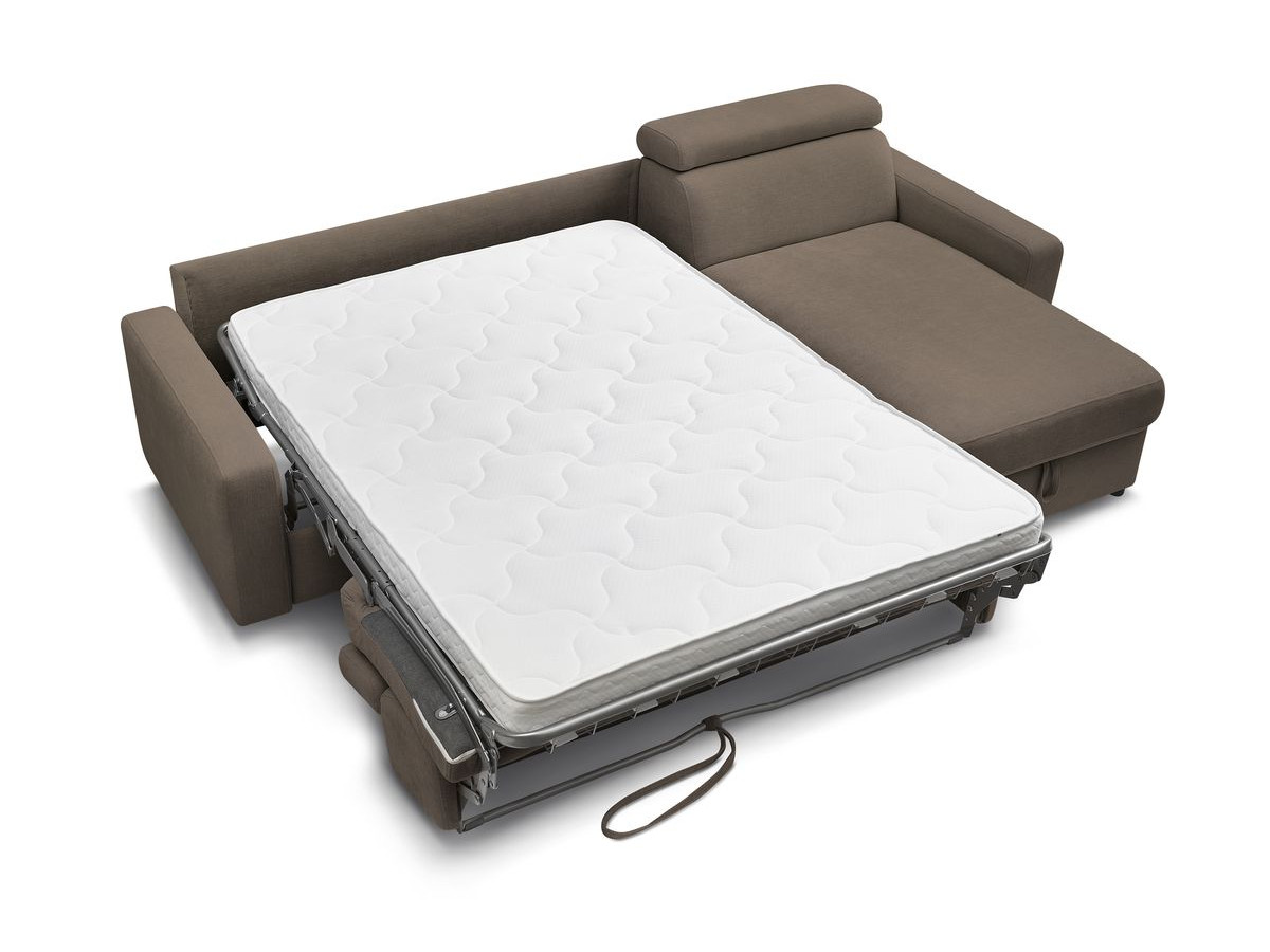 Canapé d'angle réversible convertible coffre MONACO tissu lisse