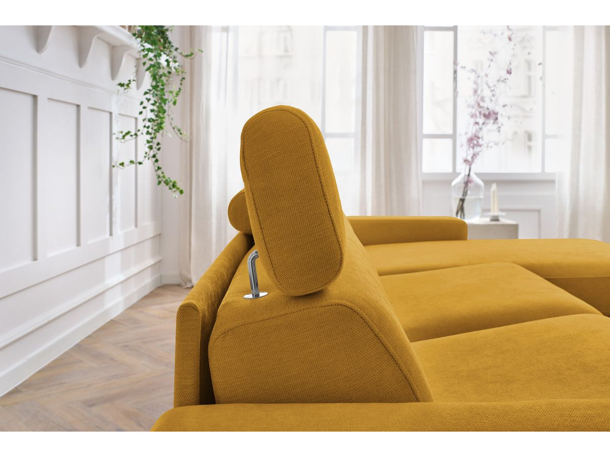 Canapé d'angle réversible convertible coffre MONACO tissu lisse