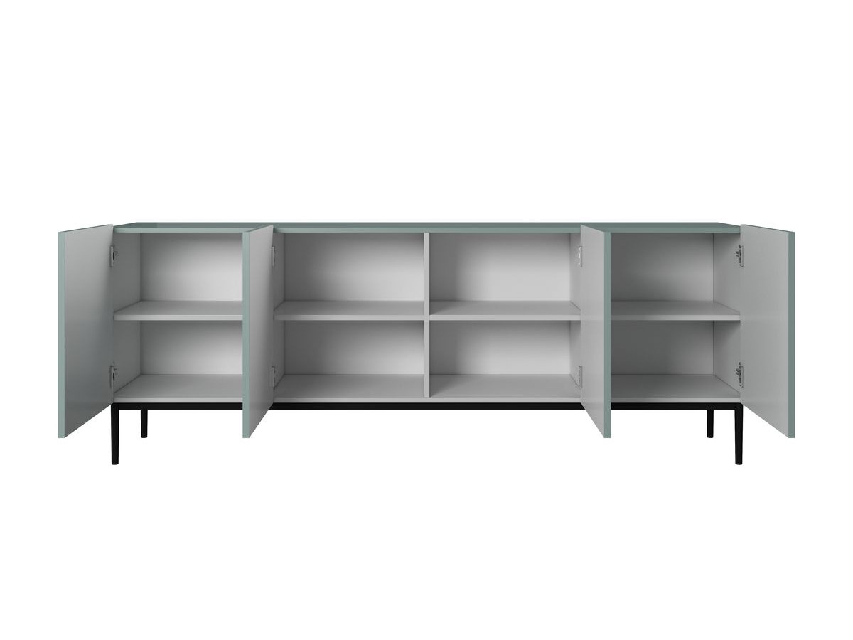 KASHA 4-deurs dressoir 200 cm Zwarte poten