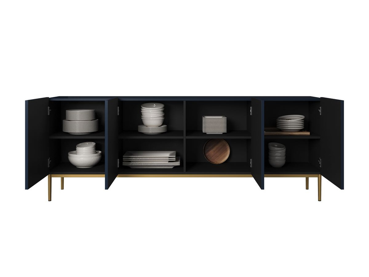 KASHA 4-deurs dressoir 200 cm Gouden poten