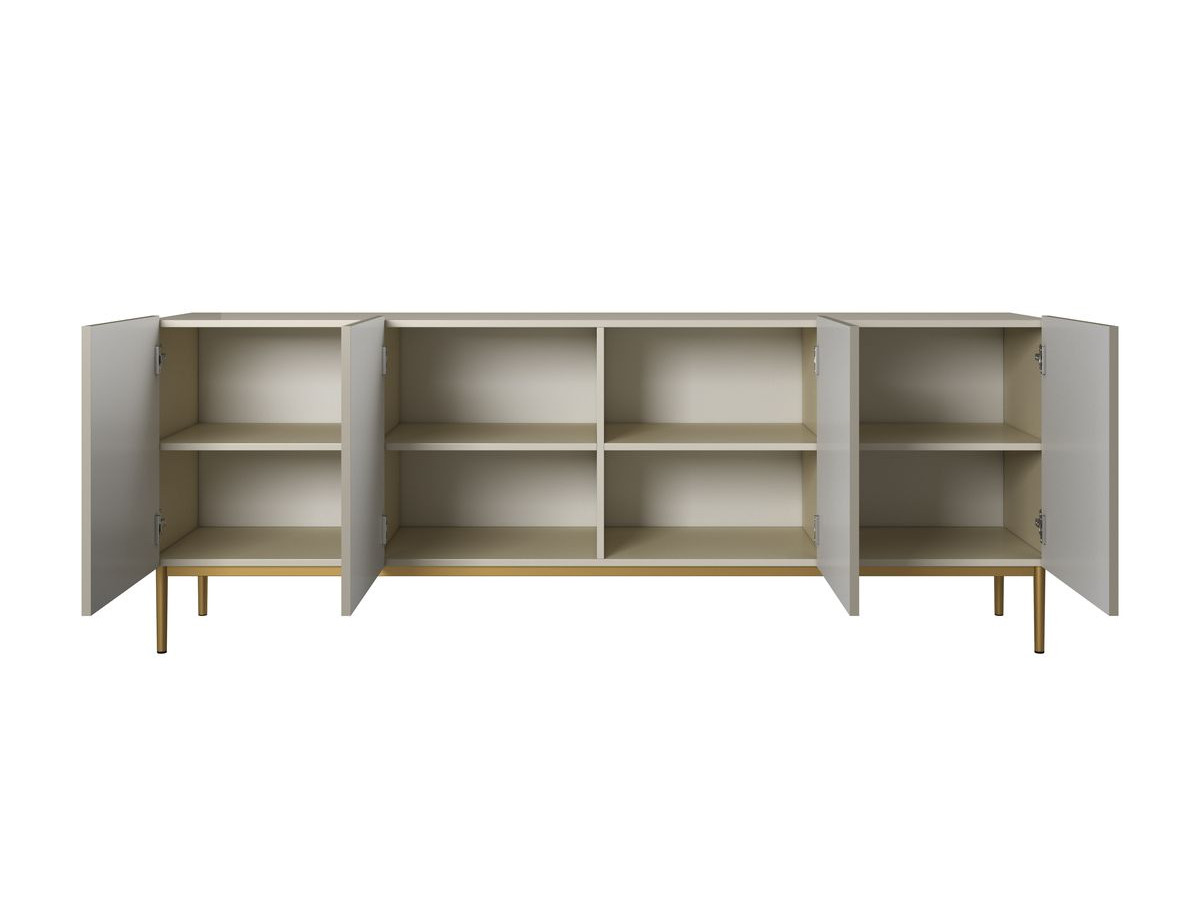 KASHA 4-deurs dressoir 200 cm Gouden poten