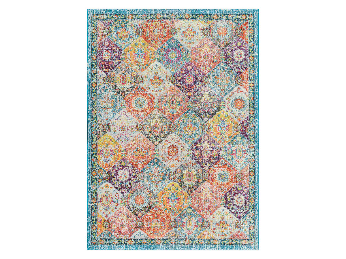 Tapis poils ras MIRA motif vintage