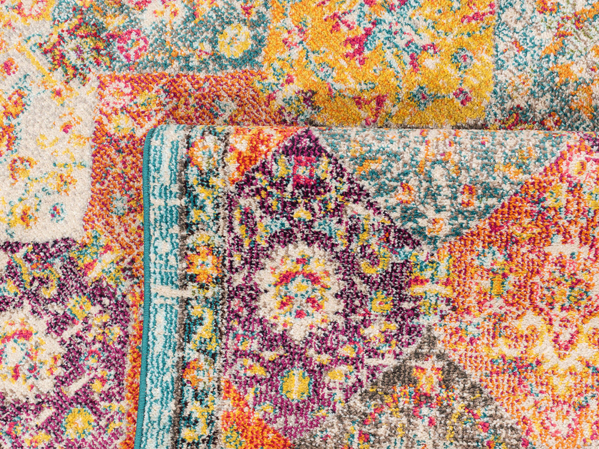 Tapis poils ras MIRA motif vintage