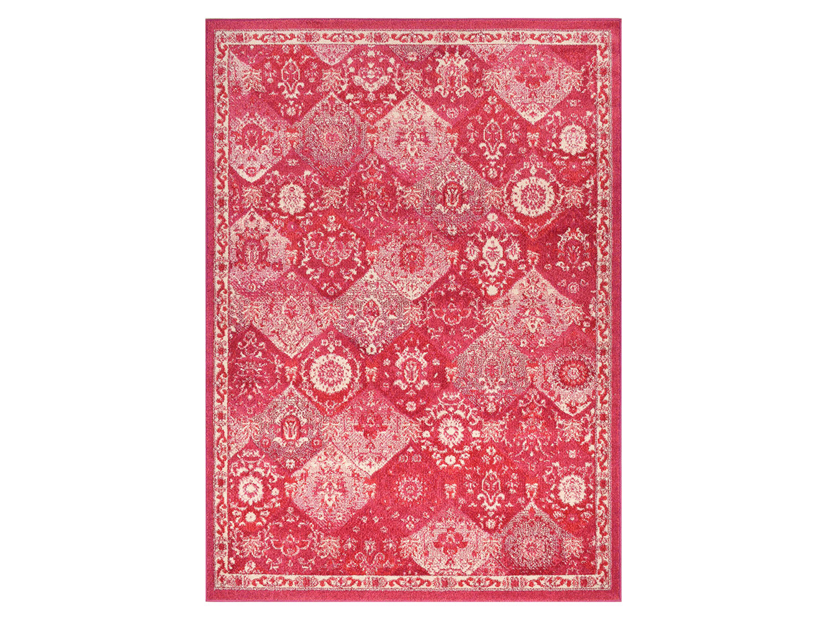 Tapis poils ras MIRA motif vintage