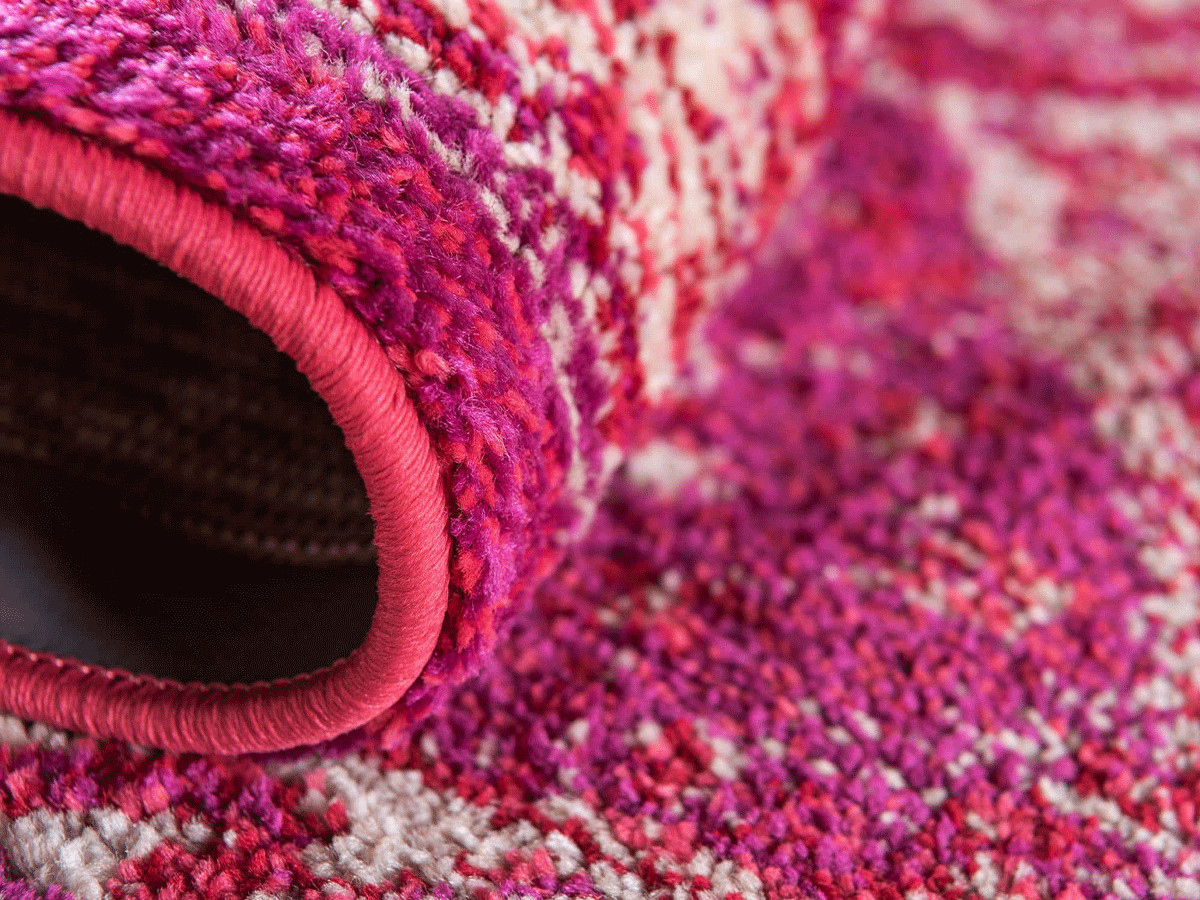 Tapis poils ras MIRA motif vintage