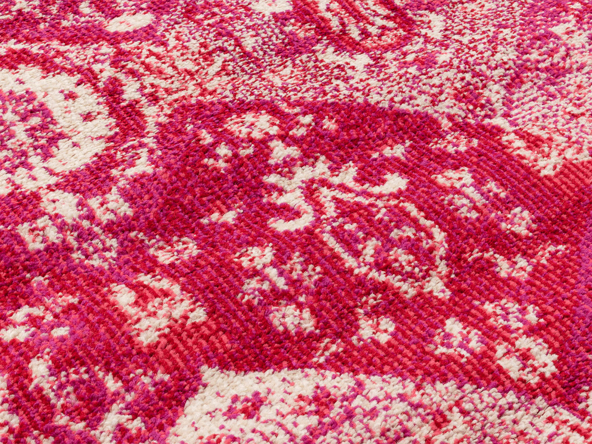 Tapis poils ras MIRA motif vintage